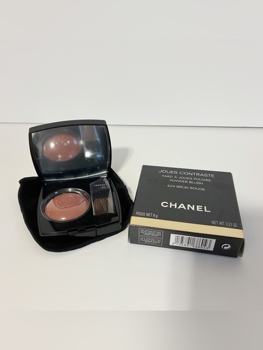 🌸 CHANEL JOUES CONTRASTE Powder Blush 604 Brun Rouge